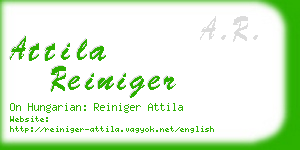 attila reiniger business card